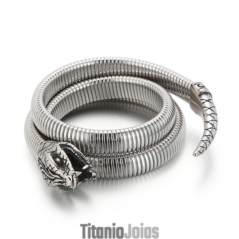 Pulseira De Titânio Com Abertura Múltipla Tipo Cobra Da Moda Para Homens Pulseira De Titânio Com Abertura Múltipla Tipo Cobra Da Moda Para Homens