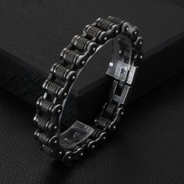 Pulseira De Bicicleta De Titânio Masculina Com Corrente De Motociclista