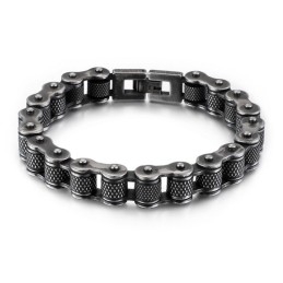 Pulseira De Bicicleta De Titânio Masculina Com Corrente De Motociclista