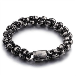 Pulseira De Caveira De Titânio Da Moda Para Homens
