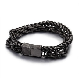 Pulseira Masculina De Titânio Dupla Camada