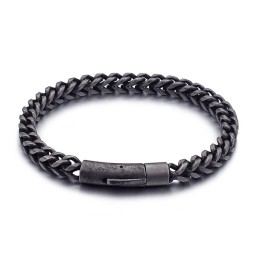 Pulseira Masculina De Titânio, Joia Retrô Hip Hop Moderna Para Meninos
