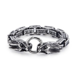 Joias Estilosas De Cabeça De Dragão Em Titânio Para Homens, Pulseiras Vintage De Dragão Em Titânio Fundido