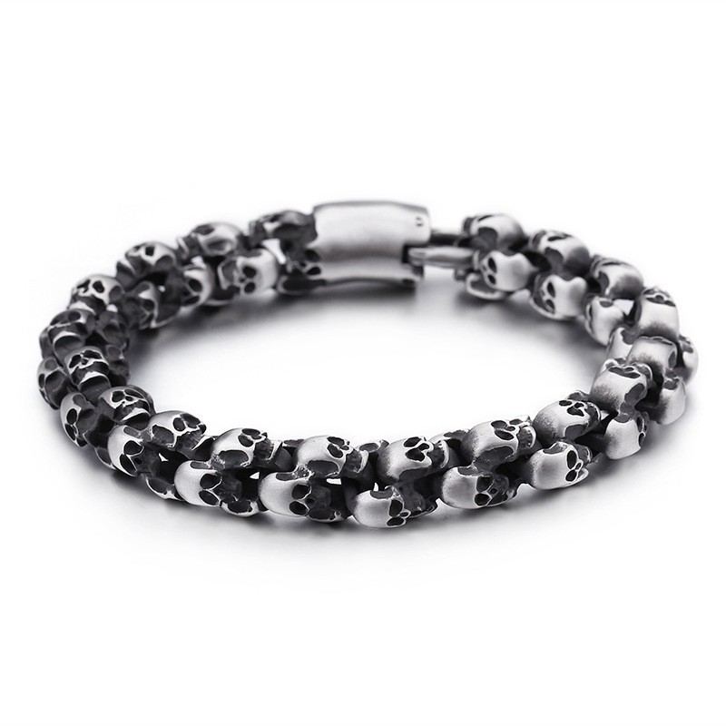 Pulseira De Caveira Estilo Chique