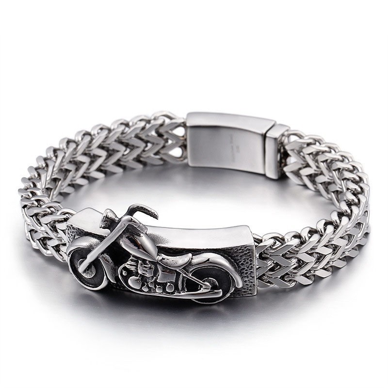 Motocicleta Motocicleta Novas Joias Vintage Pulseiras De Titânio Motocicleta Motocicleta Novas Joias Vintage Pulseiras De Titânio