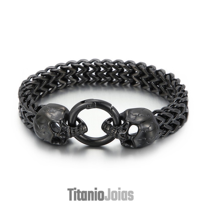 Pulseira Masculina Cool Skull Titanium Pulseira Masculina Cool Skull Titanium