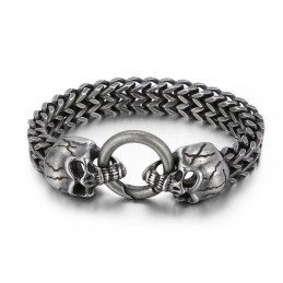 Pulseira Masculina Cool Skull Titanium