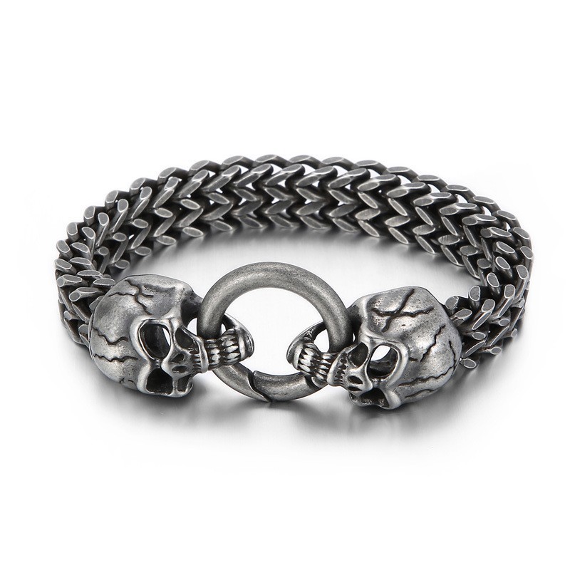 Pulseira Masculina Cool Skull Titanium Pulseira Masculina Cool Skull Titanium