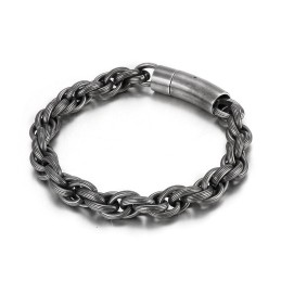 Pulseira De Titânio Estilo Motociclista, Estilo Chique E Simples, Para Homens