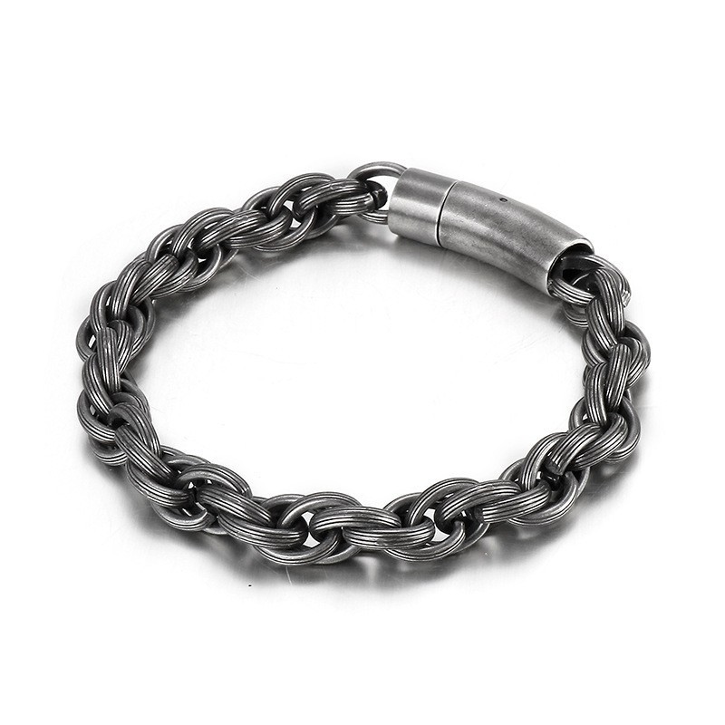 Pulseira De Titânio Estilo Motociclista, Estilo Chique E Simples, Para Homens Pulseira De Titânio Estilo Motociclista, Estilo Chique E Simples, Para Homens