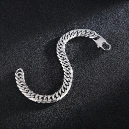 Pulseira Masculina De Titânio Com Fivela Quadrada E Corrente De Vértebras Tide Accessories Fashion