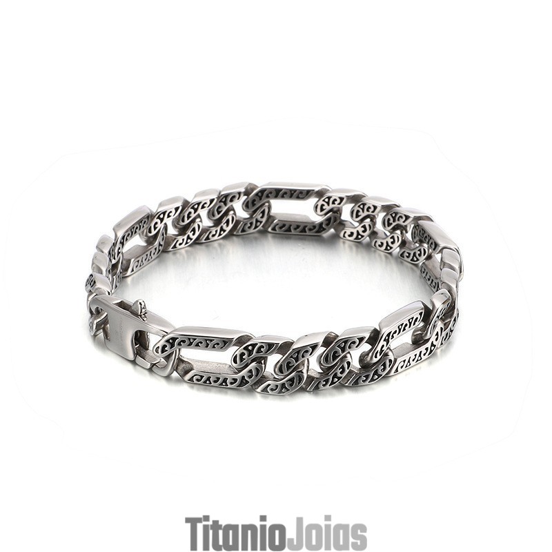 Pulseira Masculina De Titânio Ancient Chic Pulseira Masculina De Titânio Ancient Chic