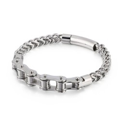 Pulseira De Corrente De Motociclista De Titânio Para Homens E Mulheres