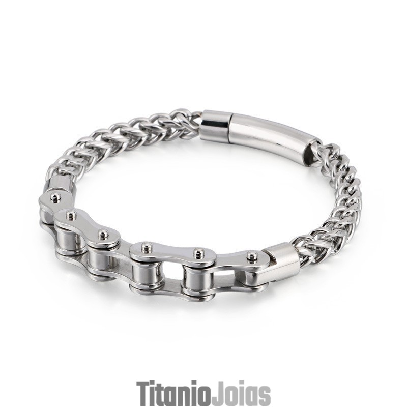 Pulseira De Corrente De Motociclista De Titânio Para Homens E Mulheres Pulseira De Corrente De Motociclista De Titânio Para Homens E Mulheres