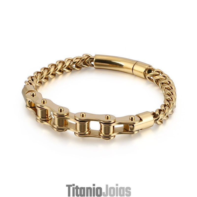 Pulseira De Corrente De Bicicleta De Titânio Da Moda Nova Para Homens E Mulheres Pulseira De Corrente De Bicicleta De Titânio Da Moda Nova Para Homens E Mulheres