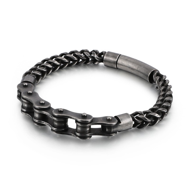 Pulseira De Corrente De Bicicleta De Titânio Da Moda Nova Para Homens E Mulheres Pulseira De Corrente De Bicicleta De Titânio Da Moda Nova Para Homens E Mulheres