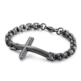 Pulseira Masculina Titanium Tide Pulseira Masculina Titanium Cross Square Acessórios Masculinos Tide