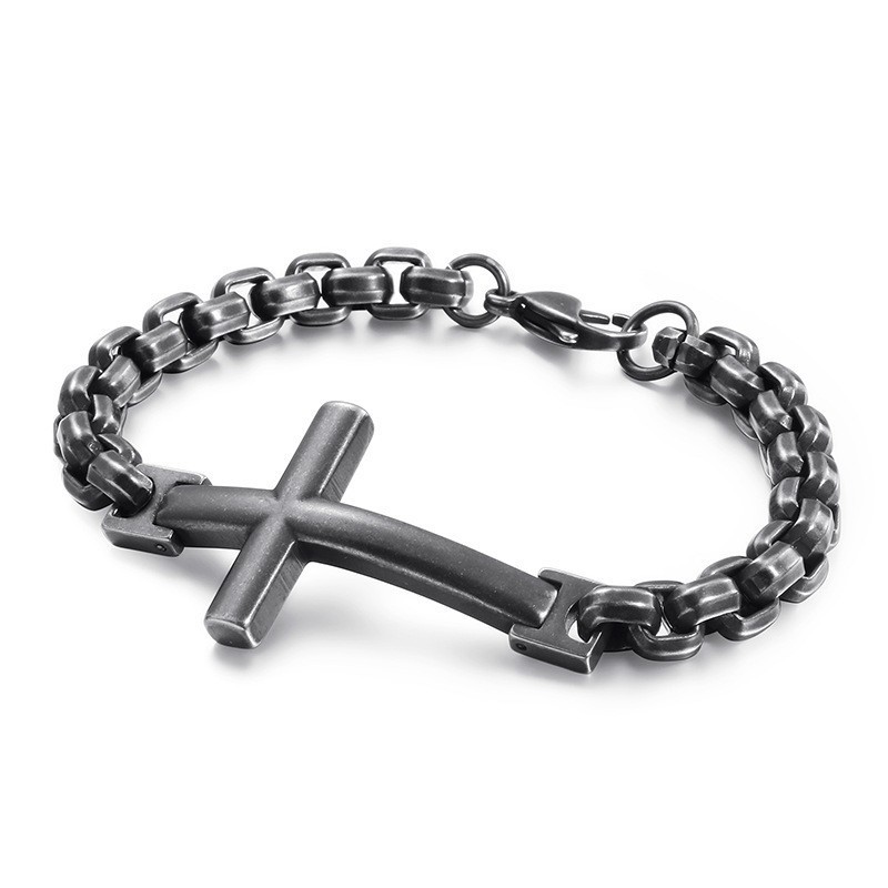Pulseira Masculina Titanium Tide Pulseira Masculina Titanium Cross Square Acessórios Masculinos Tide Pulseira Masculina Titanium Tide Pulseira Masculina Titanium Cross Square Acessórios Masculinos Tide