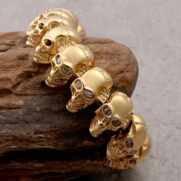 Pulseira De Titânio L Pulseira Masculina De Titânio Com Caveira