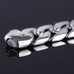 Pulseira De Titânio Versão Da Pulseira Da Moda Corrente Cubana Pulseiras Masculinas