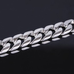 Pulseira De Titânio Versão Da Pulseira Da Moda Corrente Cubana Pulseiras Masculinas