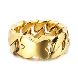 Nova Pulseira Cubana Com Inserção De Osso Para Homens