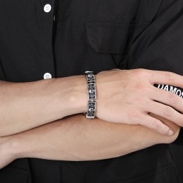 Pulseiras Masculinas De Caveira Com Renda E Vento Chique E Joias Vintage