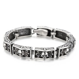 Pulseiras Masculinas De Caveira Com Renda E Vento Chique E Joias Vintage
