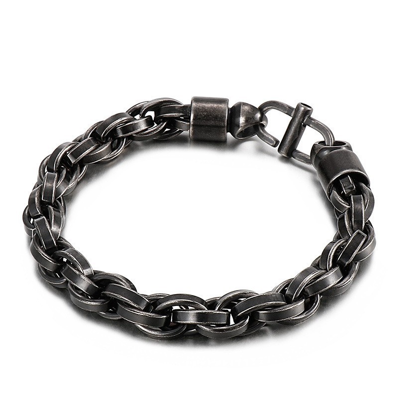 Colar Masculino Oval Com Fecho Em Formato De Raio De Sol E Pulseira De Titânio Colar Masculino Oval Com Fecho Em Formato De Raio De Sol E Pulseira De Titânio