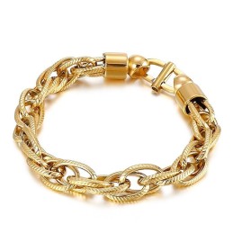 Colar Masculino Oval Com Fecho Em Formato De Raio De Sol E Pulseira De Titânio