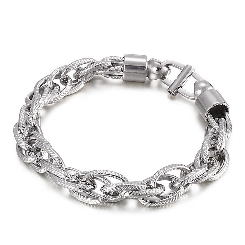 Colar Masculino Oval Com Fecho Em Formato De Raio De Sol E Pulseira De Titânio Colar Masculino Oval Com Fecho Em Formato De Raio De Sol E Pulseira De Titânio