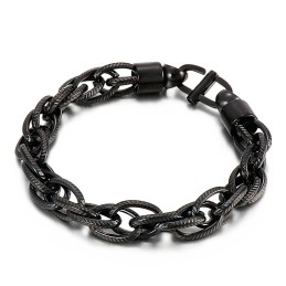 Colar Masculino Oval Com Fecho Em Formato De Raio De Sol E Pulseira De Titânio