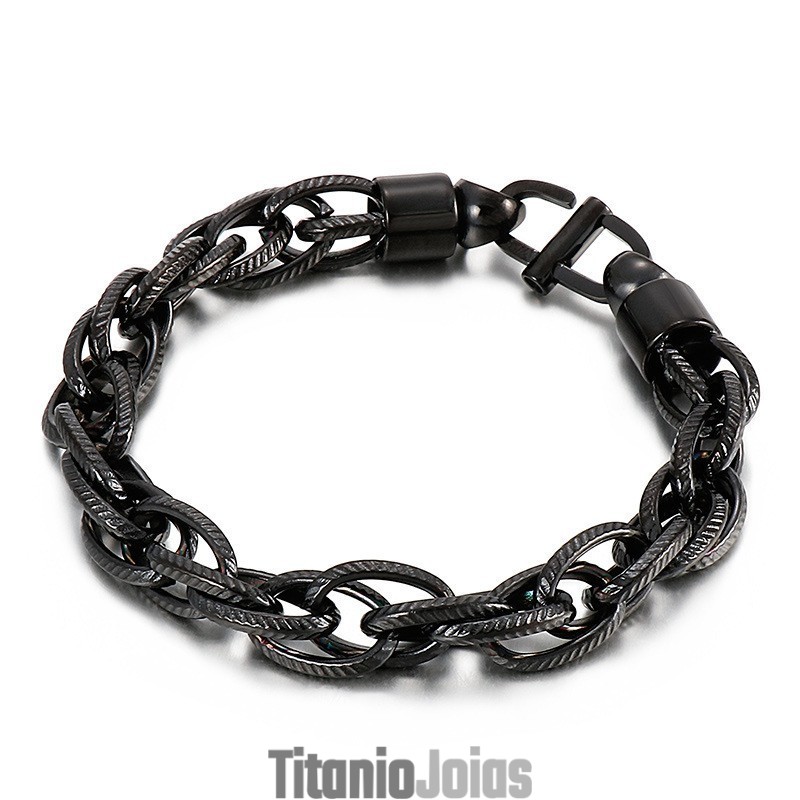 Colar Masculino Oval Com Fecho Em Formato De Raio De Sol E Pulseira De Titânio Colar Masculino Oval Com Fecho Em Formato De Raio De Sol E Pulseira De Titânio