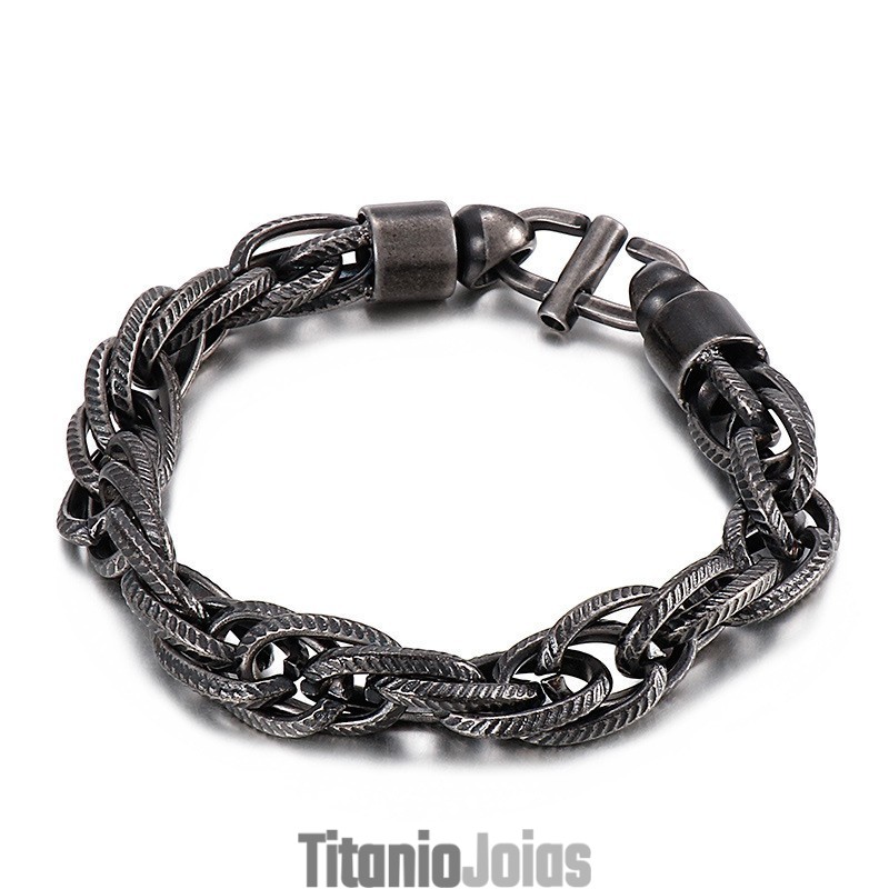 Colar Masculino Oval Com Fecho Em Formato De Raio De Sol E Pulseira De Titânio Colar Masculino Oval Com Fecho Em Formato De Raio De Sol E Pulseira De Titânio