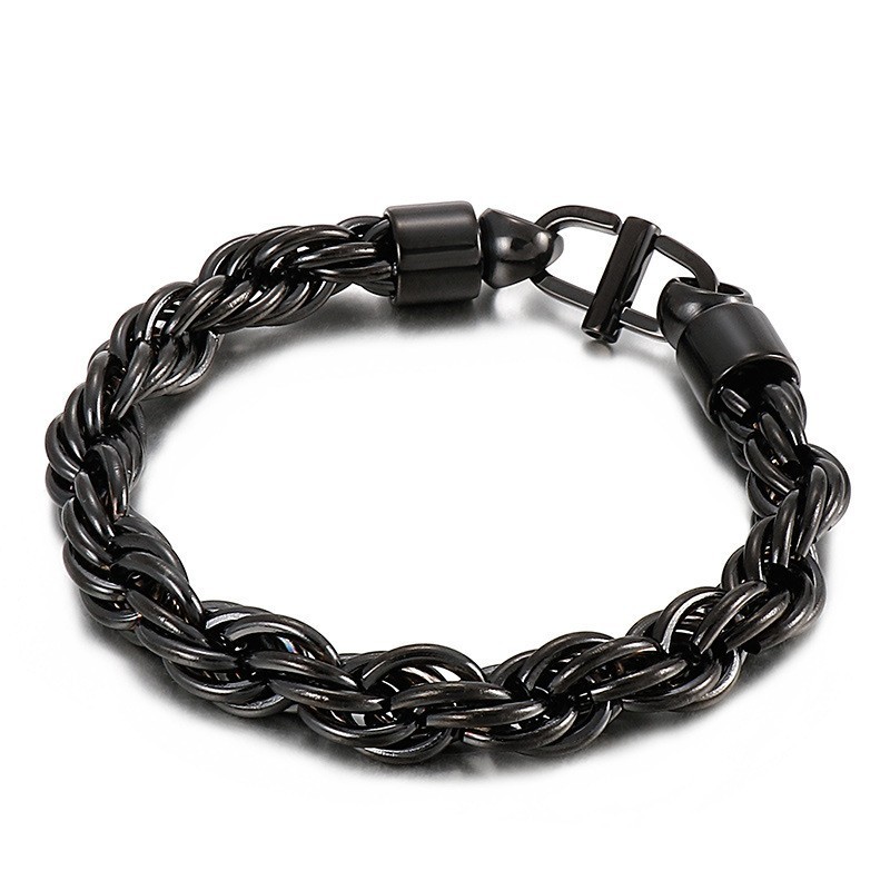 Colar Masculino Oval Com Fivela De Titânio E Pulseira Colar Masculino Oval Com Fivela De Titânio E Pulseira