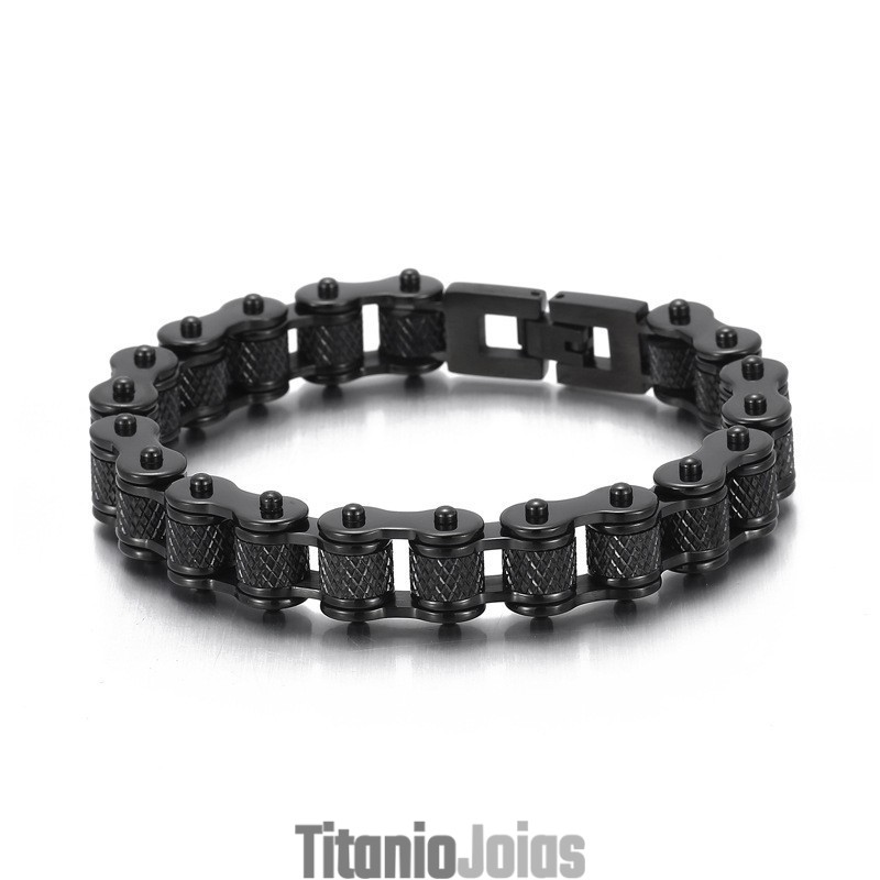 Pulseira De Titânio Estilo Rock & Roll Hip Hop Masculina Pulseira De Titânio Estilo Rock & Roll Hip Hop Masculina