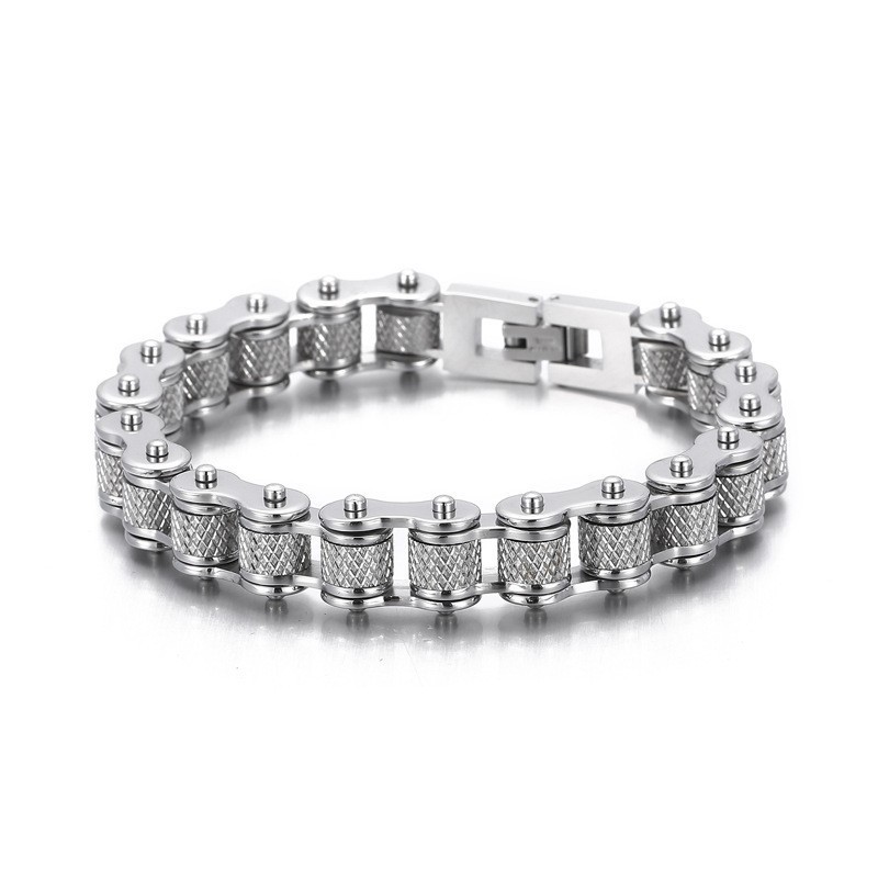 Pulseira De Titânio Estilo Rock & Roll Hip Hop Masculina Pulseira De Titânio Estilo Rock & Roll Hip Hop Masculina