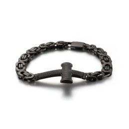 Pulseira Masculina De Titânio Com Cruz De Rua Da Moda Popular De Volta À Corrente