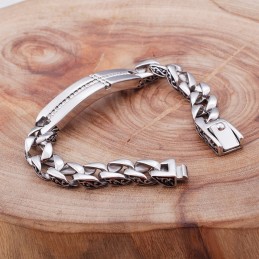 Pulseira De Titânio Com Cruz E Diamantes Para Homens, Joias Vintage De Titânio