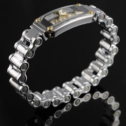 Pulseiras Masculinas De Titânio E Diamante