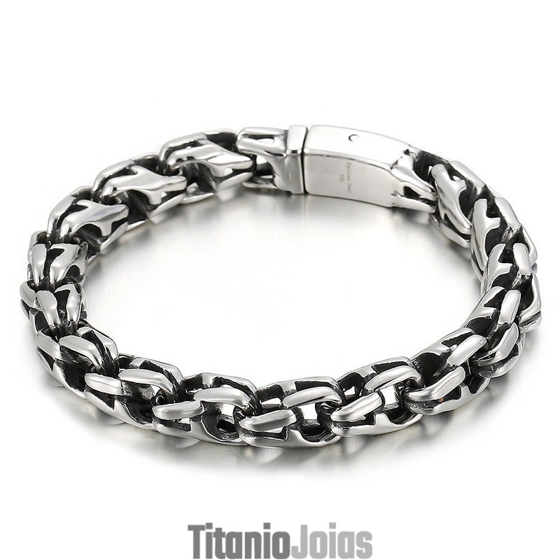 Pulseira De Titânio Vintage Com Padrão Generoso E Popular Pulseira De Titânio Vintage Com Padrão Generoso E Popular
