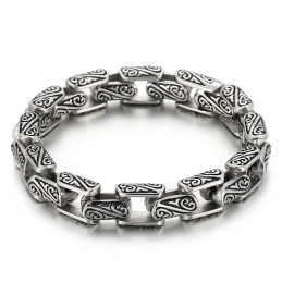 Pulseira De Titânio Com Estampa Floral E Acessórios Populares Para Presentear O Namorado
