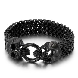 Pulseira De Caveira De Titânio Chique E Moderna À Venda