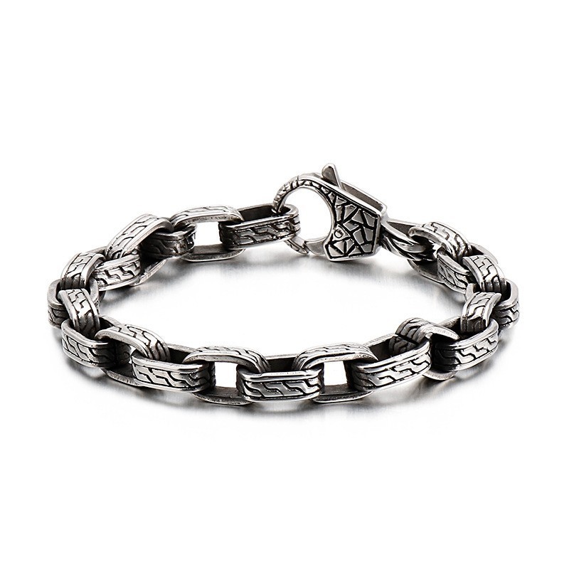 Pulseira De Caveira De Titânio Pulseira De Motociclista Fantasma Chique Joia De Titânio Pulseira De Caveira De Titânio Pulseira De Motociclista Fantasma Chique Joia De Titânio