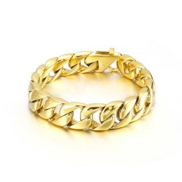 Pulseira Masculina Titanium Preta Corrente Masculina