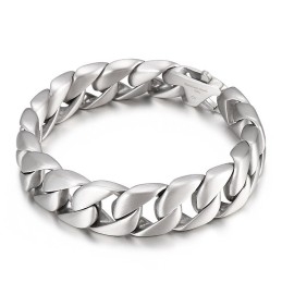 Pulseira Masculina Titanium Preta Corrente Masculina