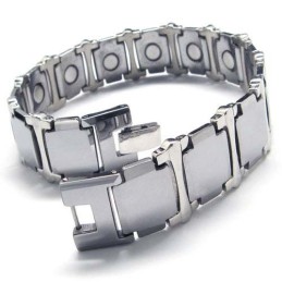 Pulseira Masculina Robusta De Carboneto De Tungstênio Com 16 Mm De Largura