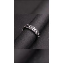 Pulseira De Titânio Com Padrão De Cruz E Joias Retrô Da Moda
