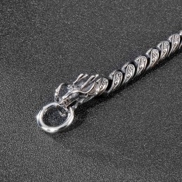 Pulseira Masculina De Titânio Com Toque Duplo Retrô E Estiloso