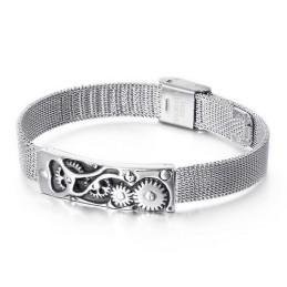 Pulseira De Relógio De Titânio Mecânico Da Moda Com Corrente, Pulseira Masculina
